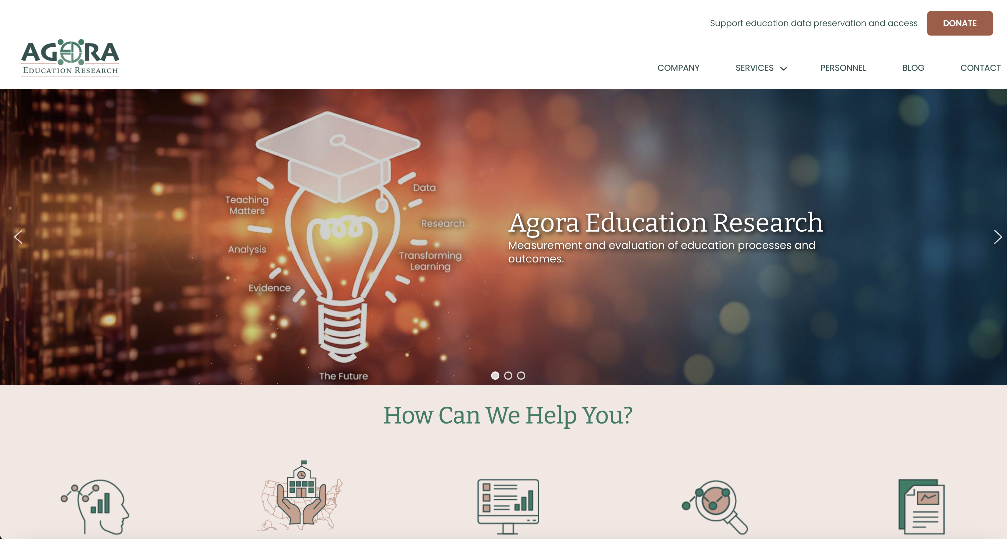 Agora homepage screenshot