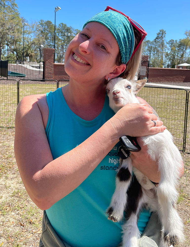 Aubrey After goat yoga